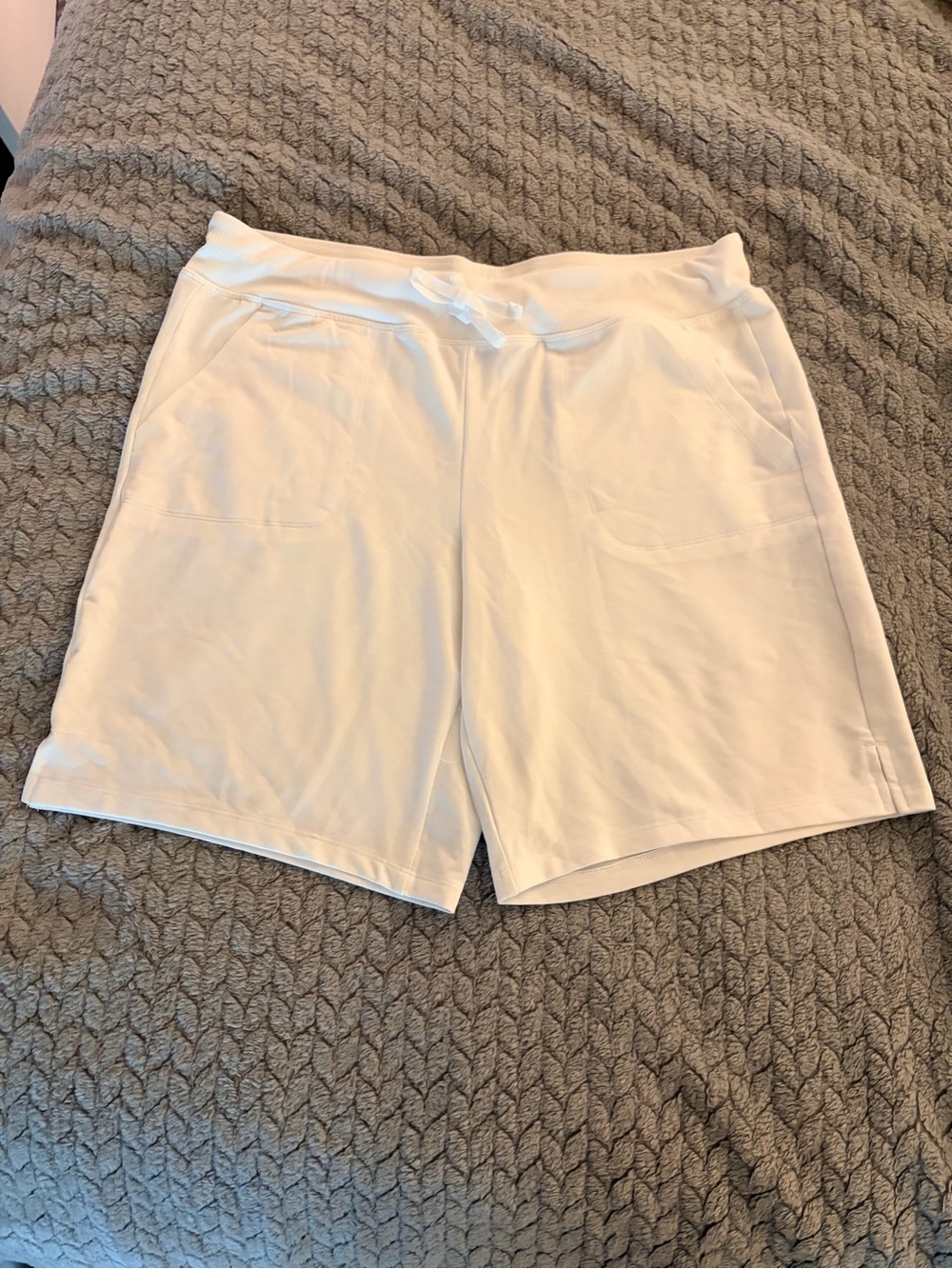 Athletic Works White Drawstring Casual Shorts